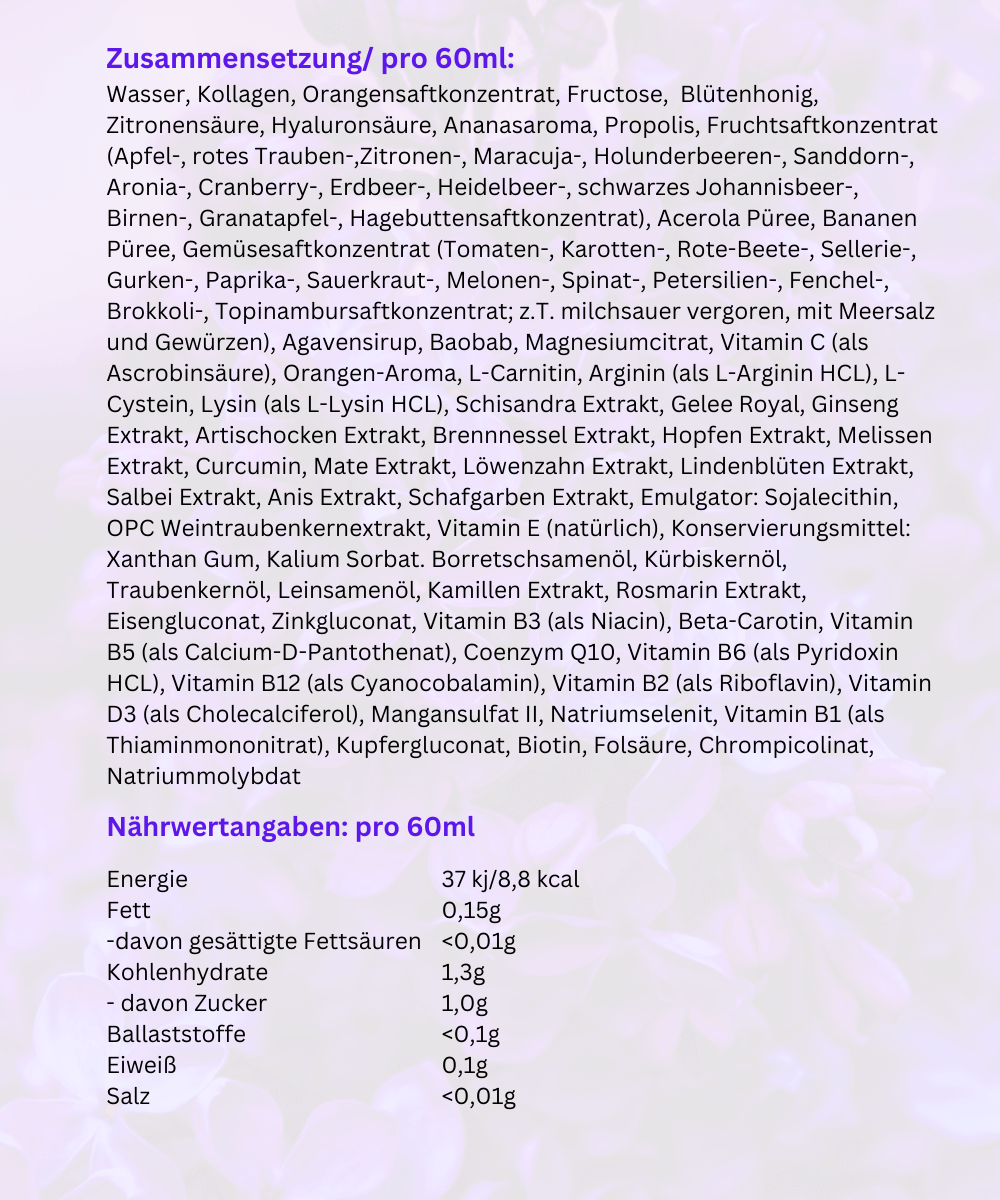 BEAUTY & IMMUNE BODY SHOT 14-Tage Kur